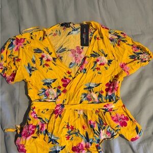 Floral shirt + jumpsuit